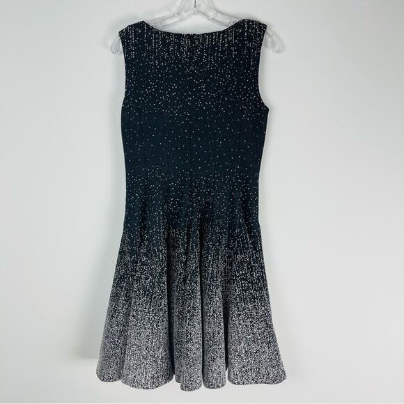 Eliza J grey white speckled ombré evening special event wedding midi dress 6 - Picture 6 of 7